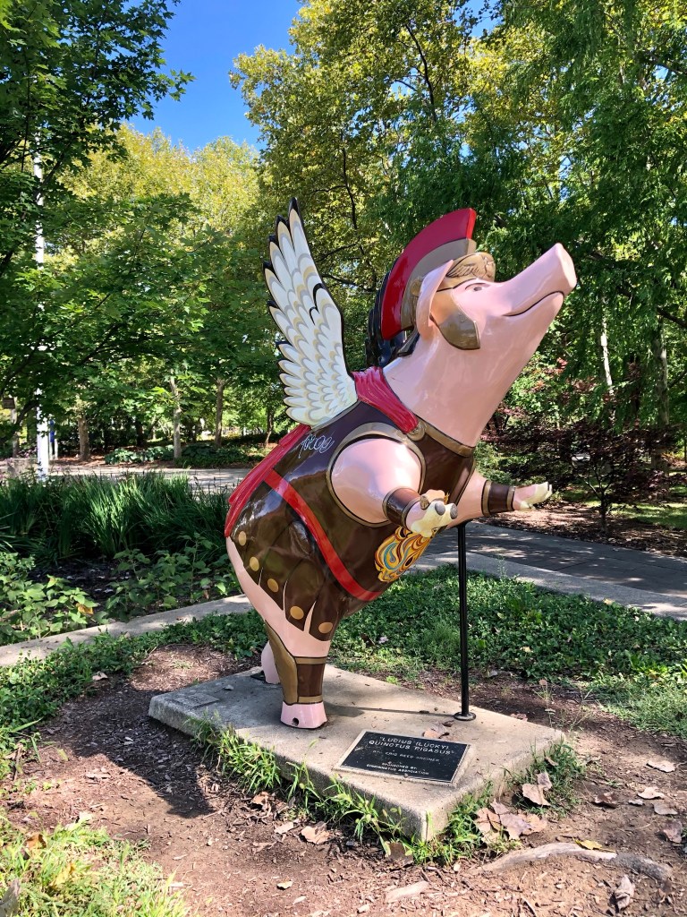 When pigs fly in Porkopolis